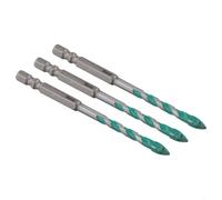 Eccentric Drill Bit for Glass, Wood, Metal, Tiles | Four-for Edge Serrated Carbide Drill Bits | 6mm 8mm 10mm 12mm Set | Compatible with(6mm)