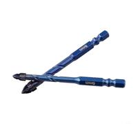 Eccentric Drill Bits 6mm 8mm Set for Glass for tile Porcelain Ceramic Granite Marble - Skewed Head Tungsten Carbide Tipped Multi-Material Drill Bit with 1/4 Inch Hex Shank for Wall Mirror Punching