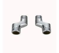 Eccentric Male Tap Reducer,Faucet Adapter,3/4 to 1/2 Reducer Chrome Shower Hose Connector 3/4 to 1/2 Shower Fittings Adapter Brass G1/2 to G3/4 hot and Cold Water Pipe Fixing Fittings for Bathtub,Chro