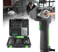 Eccentric Pipe Flaring Tool,Copper Pipe Flaring Kit,Pipe Swaging Tool,Metric and Imperial 2-in-1, for Soft Copper/Aluminum/Yellow Copper Pipe, Powered by Lithium Battery(8pcsCollets)