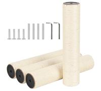 ECCIBOUN 4 PCS 8.3cm 3.3in Diameter Cat Scratching Post Replacement Sisal Pole (15.75in/40cm, M8*4poles)