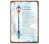 Ecclesiastes 3 1 8 Wall Art There Is A Time for Everything Bible Verse Scripture Sign Wall Art Print for Christian Home Decorative Paintings for Living Room 6x8 Inch