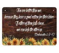 Ecclesiastes 4 9 10 Two Are Better Than One Because They Have A For Their Labor Metal Tin Sign Wall-Art For Living Room 8 X 12 inch