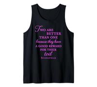 Ecclesiastes 4:9 Bible Verse Two are Better Than One Unity Tank Top