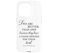 Ecclesiastes Bible Verse Two Are Better Than One Toil Unity Case for iPhone 15 Pro
