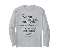Ecclesiastes Bible Verse Two are Better Than One Toil Unity Long Sleeve T-Shirt