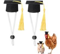Eccliy Graduation Caps Mini Bachelor Hats with Tassel for Small Animal Guinea Pigs Hedgehog Bird Turtles Hamster Rabbit Photo Props Graduation Holiday Festival Carnival Party Accessory ()