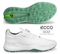 ECCO 2026 BIOM H5 LEATHER BOA MENS WATERPROOF GOLF SHOES / WHITE @ 40% OFF RRP