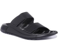 Ecco 2nd Cozmo 206823 Leather Women's Slides Sandals - Black - Size:UK 6.5-7