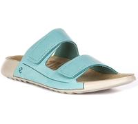 Ecco Cozmo 206823 Leather Women's Slides Sandals - Aquatic - Size:UK 6