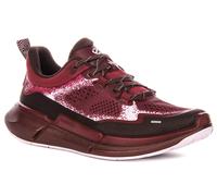 Ecco Biom 2.2 W Leather Outdoor Lace Up Womens Trainer In Burgundy UK 3 - 8