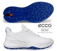 ECCO BIOM H5 MENS LEATHER WATERPROOF GOLF SHOES / WHITE / NEW 2025 MODEL