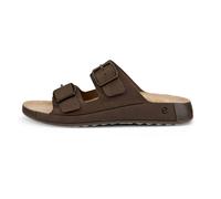 ECCO Men's Slide Sandal Cozmo Two-Band Buckle Nutmeg Brown Nubuck UK 11/11.5