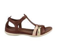 Ecco Flash 240873 Leather Women's Hook and loop Sandals - Mink Gold Hammered Bronze - Size:UK 6