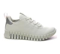 Ecco Gruuv 218203 Full Grain Leather Women's Low Top Trainers - White Light Grey - Size:UK 4.5