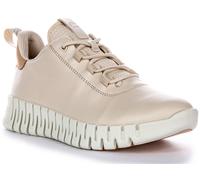Ecco Gruuv Dritan Nappa Lace Up Elastic Womens Trainer In Blue UK 4 - 9