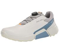ECCO Mens Biom Hybrid 4 Boa Gore-tex Waterproof Golf Shoe, White/Retro Blue, 7-7.5