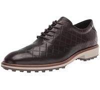 ECCO Mens Classic Hybrid Hydromax Waterproof Golf Shoe, Mocha, 6-6.5
