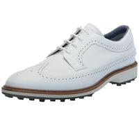 ECCO Men's Classic Hybrid Wing Tip Water Resistant Golf Shoe, White, 10.5/11 UK