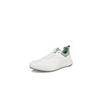 ECCO Men's Core Lace Waterproof Golf Shoe, White/Sedum Green, 13-13.5