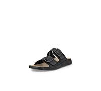 ECCO Men's Cozmo Two Band Buckle Slide Sandal, Black Nubuck, 12/12.5 UK
