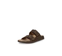 ECCO Men's Cozmo Two Band Buckle Slide Sandal, Nutmeg Brown Nubuck, 10/10.5 UK