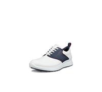 (UK 10, White/Marine) Ecco Mens 2026 Golf S-Casual Hybrid Leather Waterproof Spikeless Golf Shoes