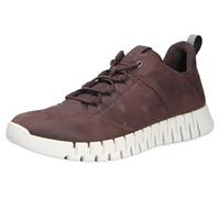 Men's ECCO Mens Gruuv Leather Elastic Laces Trainers - Brown - Size: 11.5 46eu uk