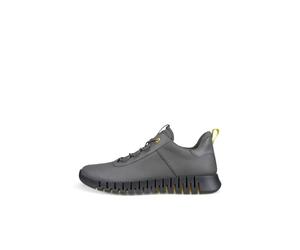 ECCO Men's Gruuv Urban Sneaker, Steel/Buttercup, 9-9.5 Gray