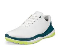 ECCO Mens LT1 Lace Up Waterproof Golf Shoes - White/Baygreen - UK 7.5