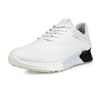 Ecco Golf S Three 102944 Leather Men's Comfort Trainers - White Black Air - Size:UK 8-8.5