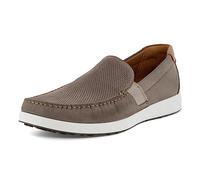 ECCO Men's S Lite MOC Driving Style Loafer, Warm Grey/Cognac Summer Perforated, 9/9.5 UK