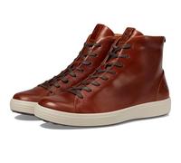 ECCO Men's Soft 7 Premier Hi Top Sneaker, Cognac, 10-10.5