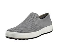 ECCO Men's Soft 7 Slip-On 2.0 Sneaker, Wild Dove Nubuck/Lion Perforated, 8-8.5