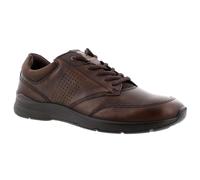 Ecco Irving 511734 Leather Men's Lace Up Trainers - Cocoa Brown Coffee - Size:UK 9-9.5