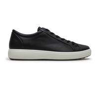 Ecco Soft 7 470364 Leather Men's Lace Up Trainers - Black - Size:UK 8-8.5