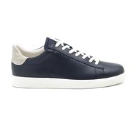 Ecco Street Lite Leather Men's Lace Up Trainers - Marine Shadow White - Size:UK 10