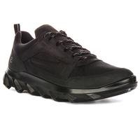 Ecco Mx M Low Cut Outdoor Leather Laced Mesh Mens Trainer In Black UK 7 - 12