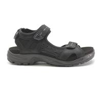 Men's ECCO Mens Offroad Yuctan Plus Leather Adjustable Walking Sandals - Black - Size: 13 uk 48eu