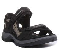 Ecco Offroad Nubuck Leather Women's Hook and Loop Sandals - Black Mole - Size:UK 5-5.5