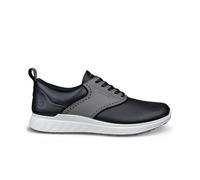 (UK 8-8.5, Black/Steel) Ecco Mens 2025 Golf S-Casual Hybrid Leather Waterproof Spikeless Golf Shoes