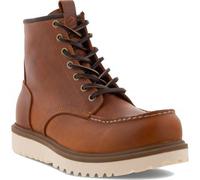 Ecco Shoes Staker Mens Moc Toe Leather Ankle Boots Brown Size 8-12