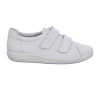Ecco Soft 2.0 206513 Leather Women's Hook and loop Shoes - Bright White - Size:UK 6
