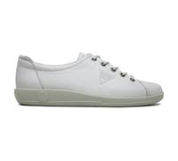 ECCO Soft 2.0 White Leather Womens lacing shoes 206503-01007 in a Plain Leather in Size 40