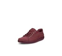 Ecco Soft 2.0 Womens Ladies Red Leather Lace Up Shoes Trainers Size 4-9