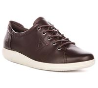Ecco Soft 2.0 Stylish Fibre System Leather Womens Trainer In Brown UK 4 - 9