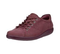Ecco Soft 2.0 Womens Ladies Red Leather Lace Up Shoes Trainers Size 4-9