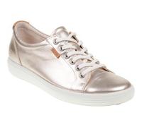 Ecco Soft 7 430003 Full Grain Leather Women's Fashion Trainers - Pure White Gold - Size:UK 4.5