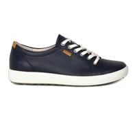 ECCO Soft 7 Lace Navy leather Womens trainers 430003-12038 in a Plain Leather in Size 38