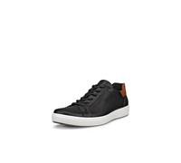 Ecco Soft 7 470824 Leather Men's Fashion Black Cognac Trainers
